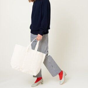 Ralph Lauren Fragrances Faux Leather Tote Bag White